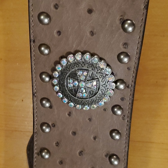 Wide Roper Ostrich Belt XXL - Picture 4 of 7